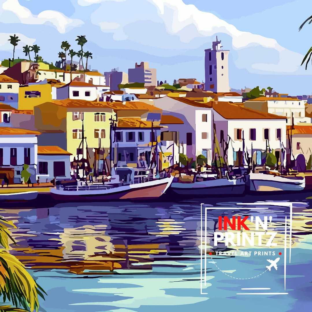 Lagos Portugal Travel Poster