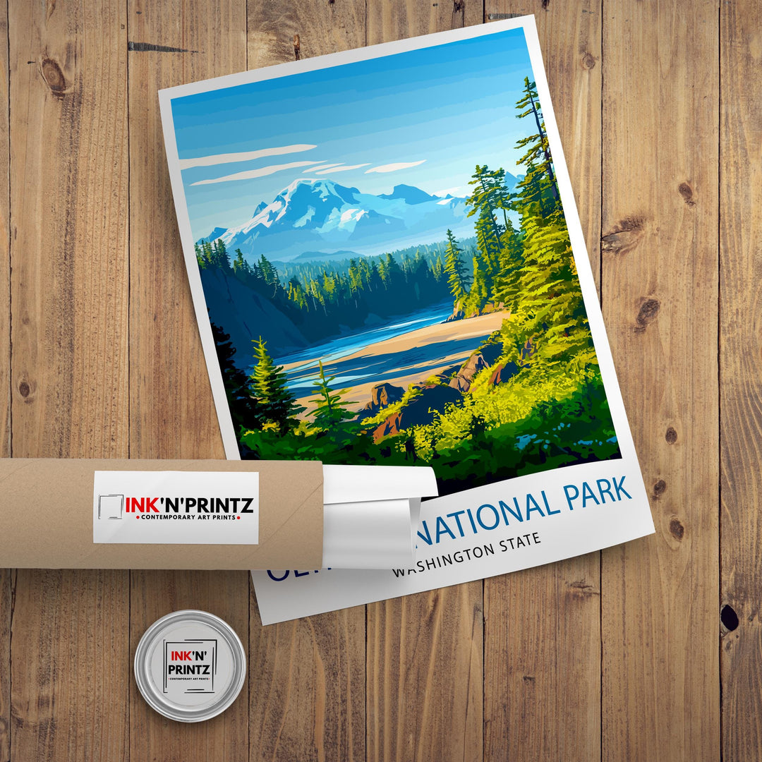 Olympic National Park Washington Travel Poster