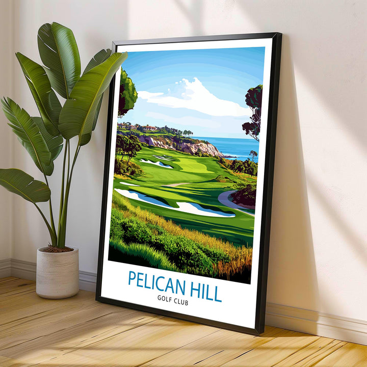 Pelican Hill Golf Club California Travel Print Wall Decor Wall Art Pelican Hill Wall Hanging Home Décor Pelican Hill Gift Art Lovers