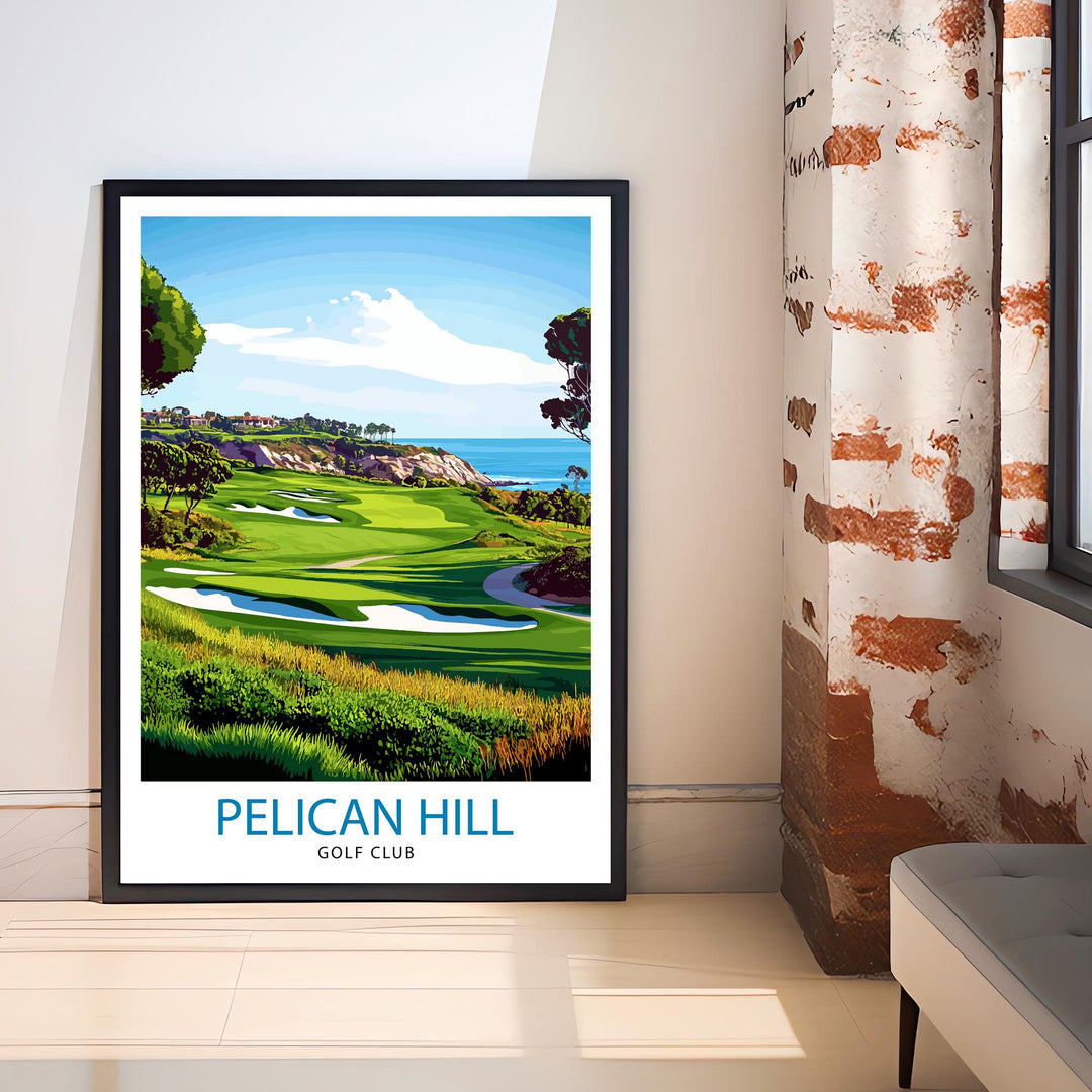 Pelican Hill Golf Club California Travel Print Wall Decor Wall Art Pelican Hill Wall Hanging Home Décor Pelican Hill Gift Art Lovers