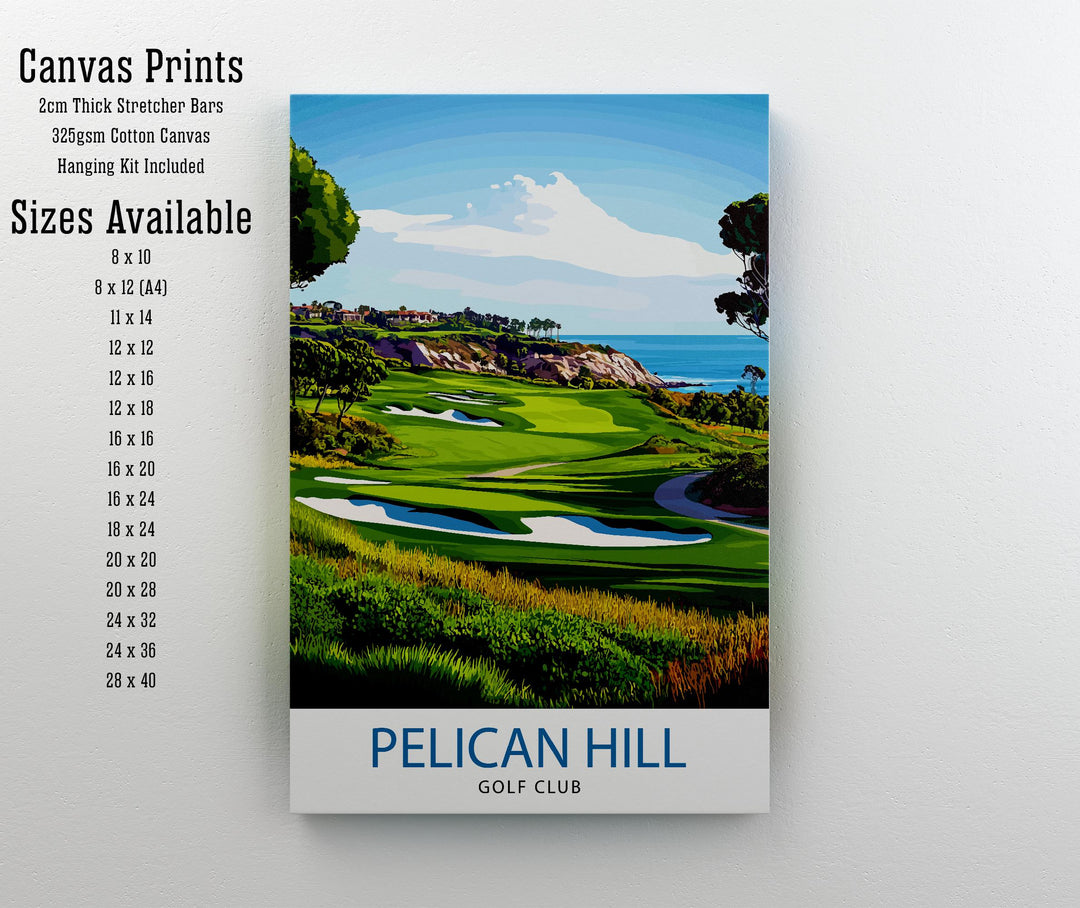 Pelican Hill Golf Club California Travel Print Wall Decor Wall Art Pelican Hill Wall Hanging Home Décor Pelican Hill Gift Art Lovers