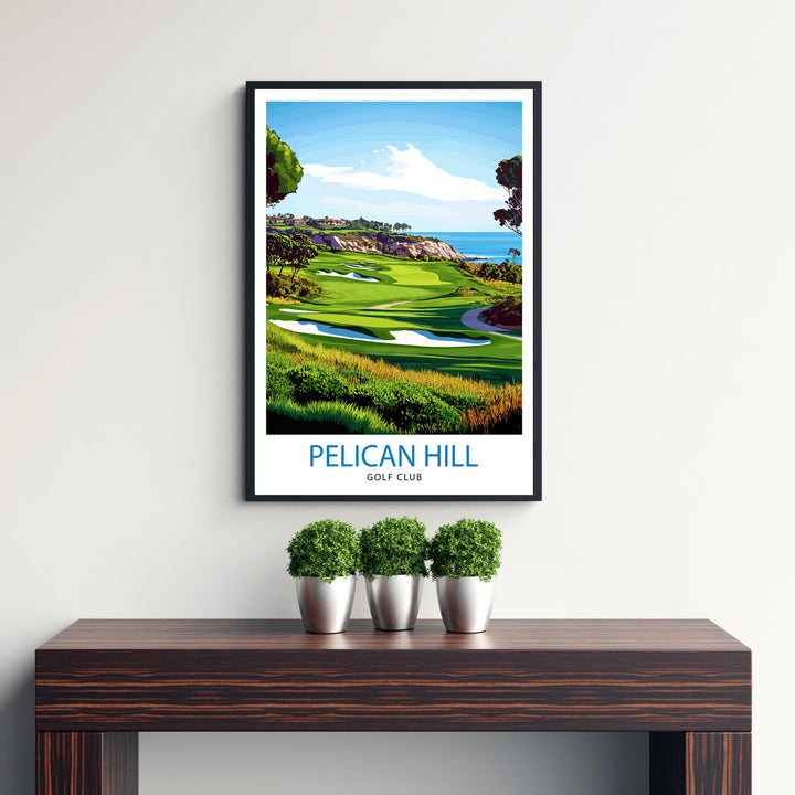 Pelican Hill Golf Club California Travel Print Wall Decor Wall Art Pelican Hill Wall Hanging Home Décor Pelican Hill Gift Art Lovers