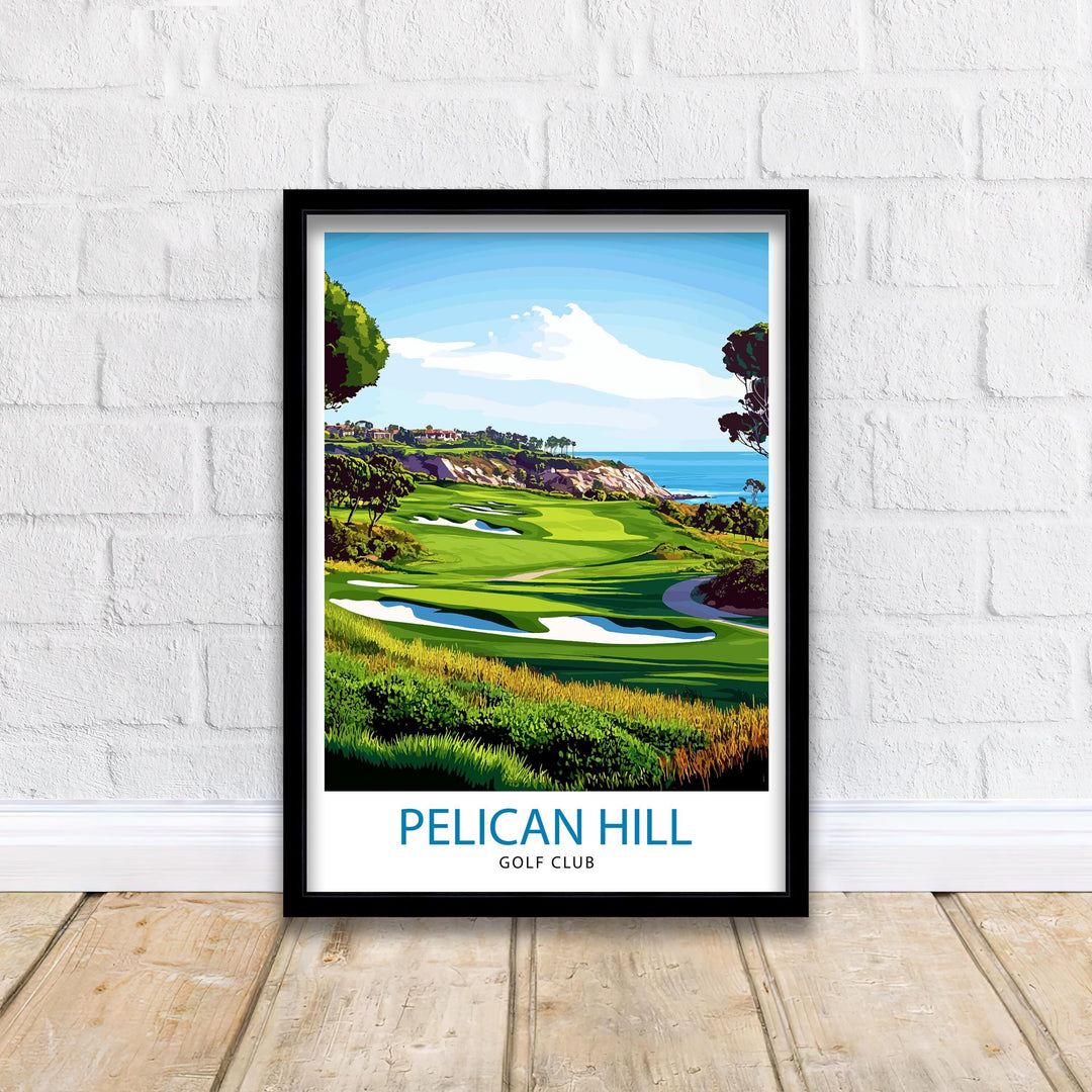 Pelican Hill Golf Club California Travel Print Wall Decor Wall Art Pelican Hill Wall Hanging Home Décor Pelican Hill Gift Art Lovers