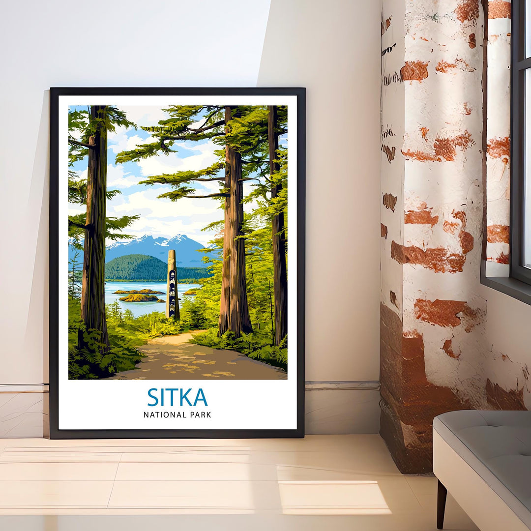 Sitka National Historical Park Alaska Travel Print Wall Decor Wall Art Sitka Park Wall Hanging Home Décor Sitka Gift Art Lovers Alaskan