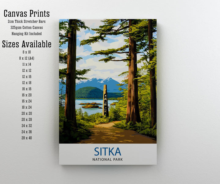 Sitka National Historical Park Alaska Travel Print Wall Decor Wall Art Sitka Park Wall Hanging Home Décor Sitka Gift Art Lovers Alaskan