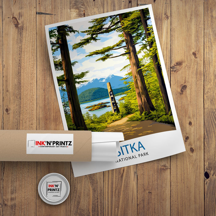 Sitka National Historical Park Alaska Travel Poster