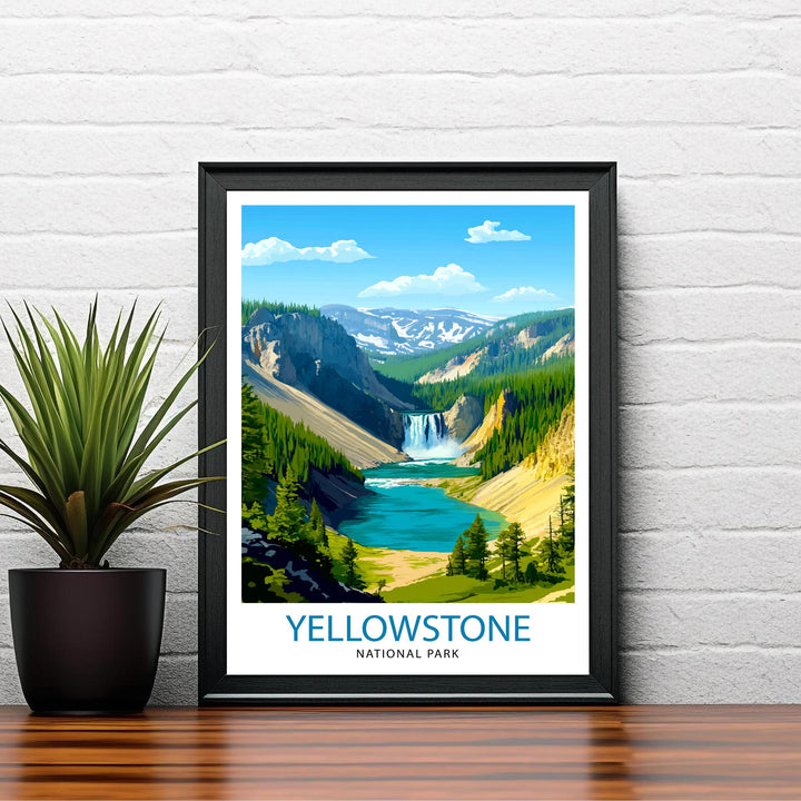 Yellowstone National Park USA Travel Print Wall Decor Wall Art Yellowstone Wall Hanging Home Décor Yellowstone Gift Art Lovers American Art