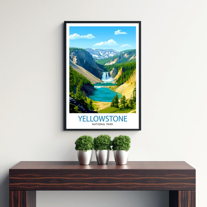 Yellowstone National Park USA Travel Print Wall Decor Wall Art Yellowstone Wall Hanging Home Décor Yellowstone Gift Art Lovers American Art