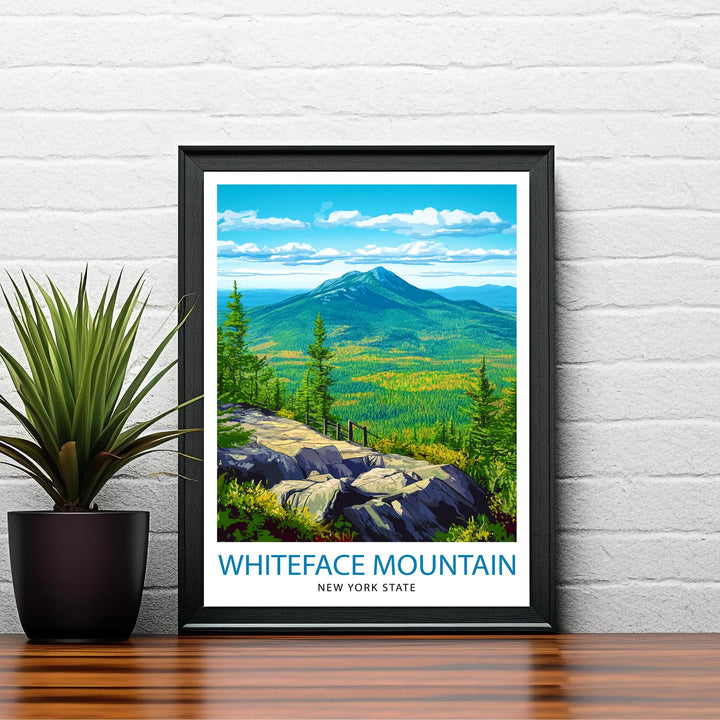 Whiteface Mountain New York Travel Poster