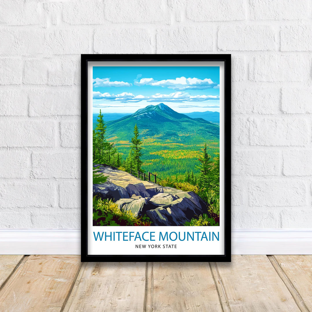 Whiteface Mountain New York Travel Poster