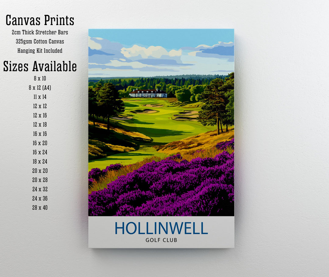 Hollinwell Golf Club Poster Custom Golf Course Art Hollinwell Golf Club