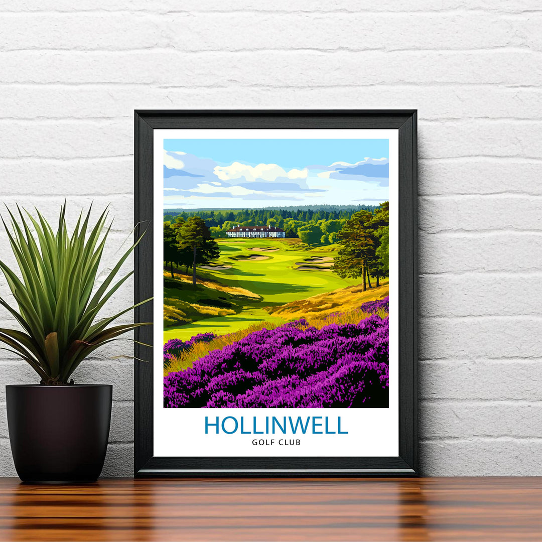 Hollinwell Golf Club Print Custom Golf Course Art Hollinwell Golf Club Wall Decor Golf Course Poster Personalized Golf Gift