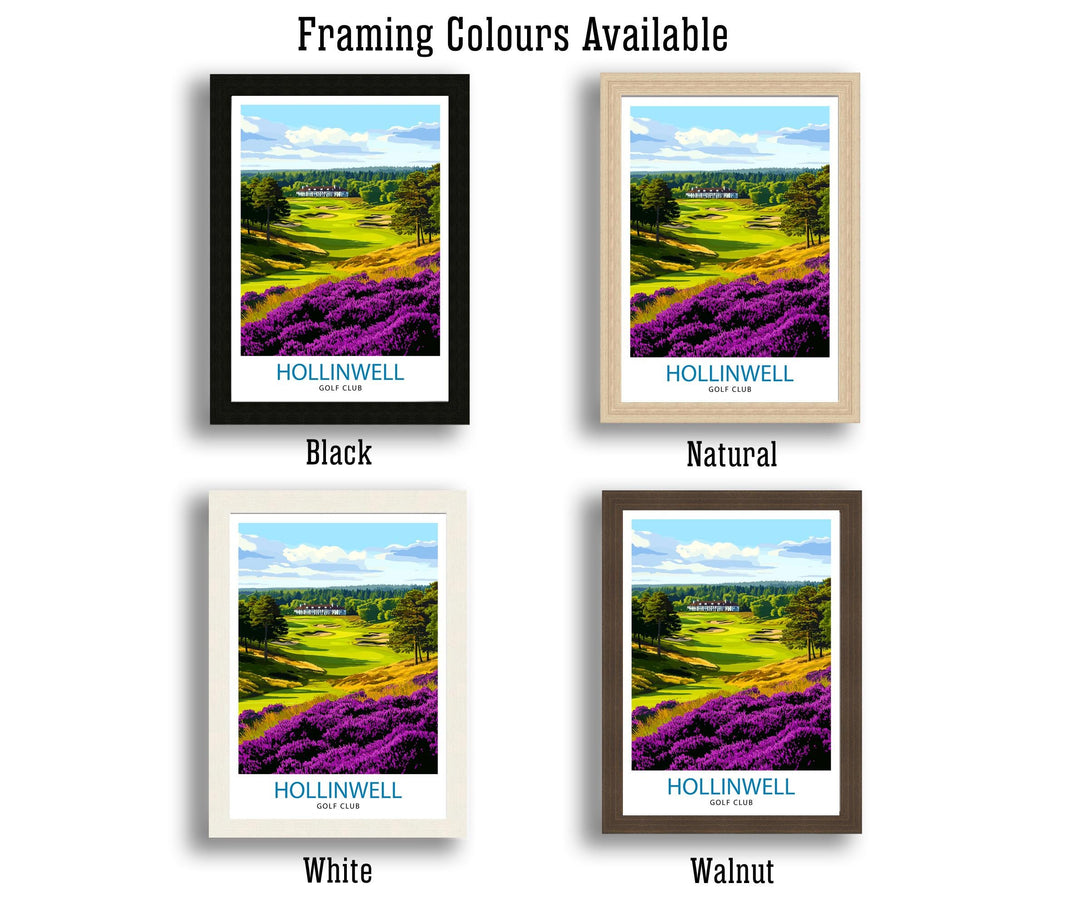 Hollinwell Golf Club Poster Custom Golf Course Art Hollinwell Golf Club