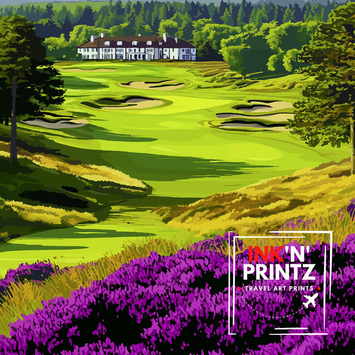 Hollinwell Golf Club Poster Custom Golf Course Art Hollinwell Golf Club