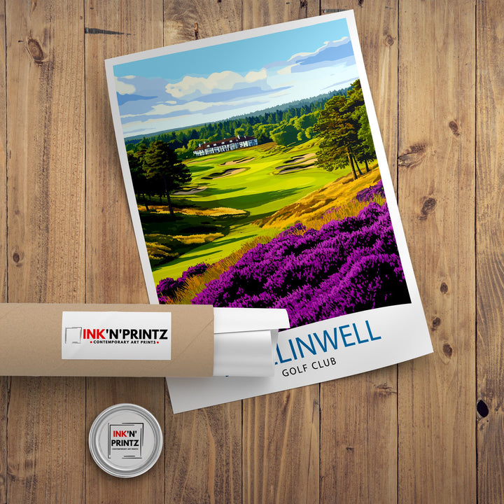 Hollinwell Golf Club Print Custom Golf Course Art Hollinwell Golf Club Wall Decor Golf Course Poster Personalized Golf Gift