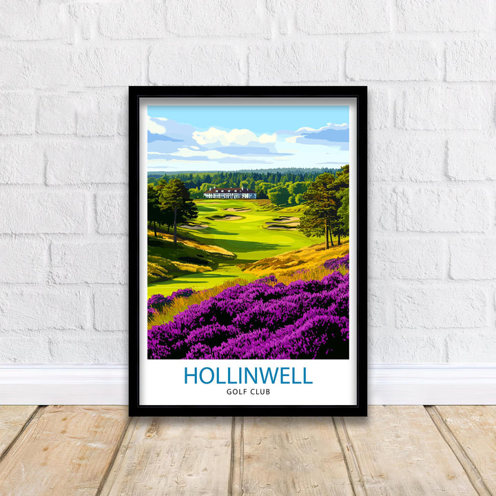 Hollinwell Golf Club Poster Custom Golf Course Art Hollinwell Golf Club