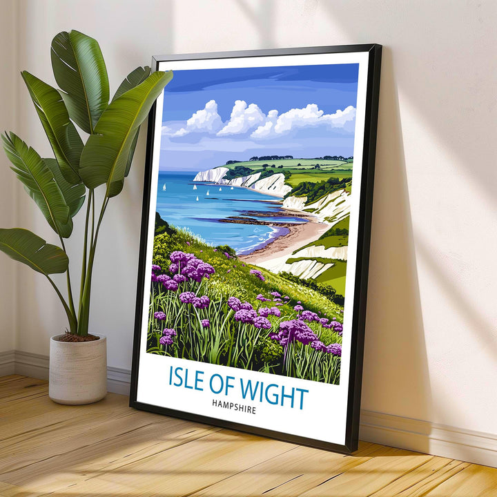 Isle of Wight England Travel Print Wall Decor Wall Art Isle of Wight Wall Hanging Home Décor Isle of Wight Gift Art Lovers British Art Lover