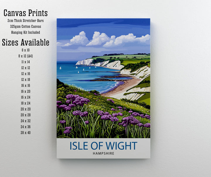 Isle of Wight England Travel Print Wall Decor Wall Art Isle of Wight Wall Hanging Home Décor Isle of Wight Gift Art Lovers British Art Lover