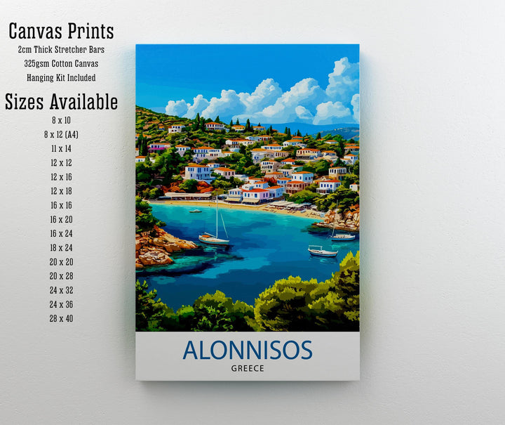 Alonnisos Greece Travel Print Wall Decor Wall Art Alonnisos Wall Hanging Home Décor Alonnisos Gift Art Lovers Greek Art Lover Gift Print Art