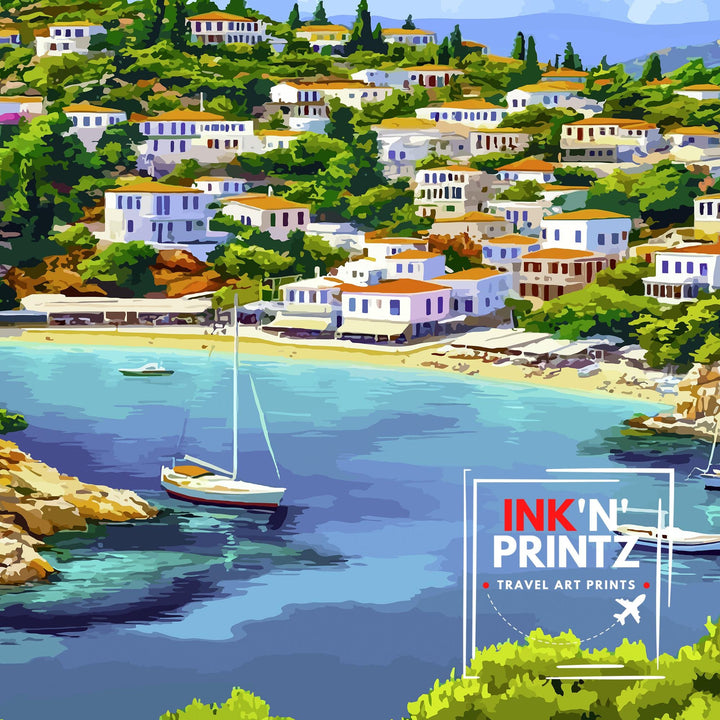 Alonnisos Greece Travel Poster