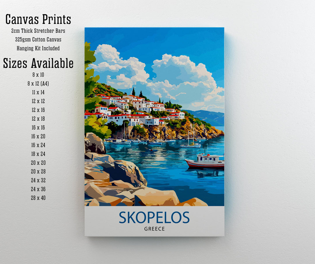 Skopelos Greece Travel Print Wall Decor Wall Art Skopelos Wall Hanging Home Décor Skopelos Gift Art Lovers Greek Art Lover Gift Print Art