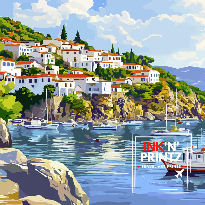 Skopelos Greece Travel Poster