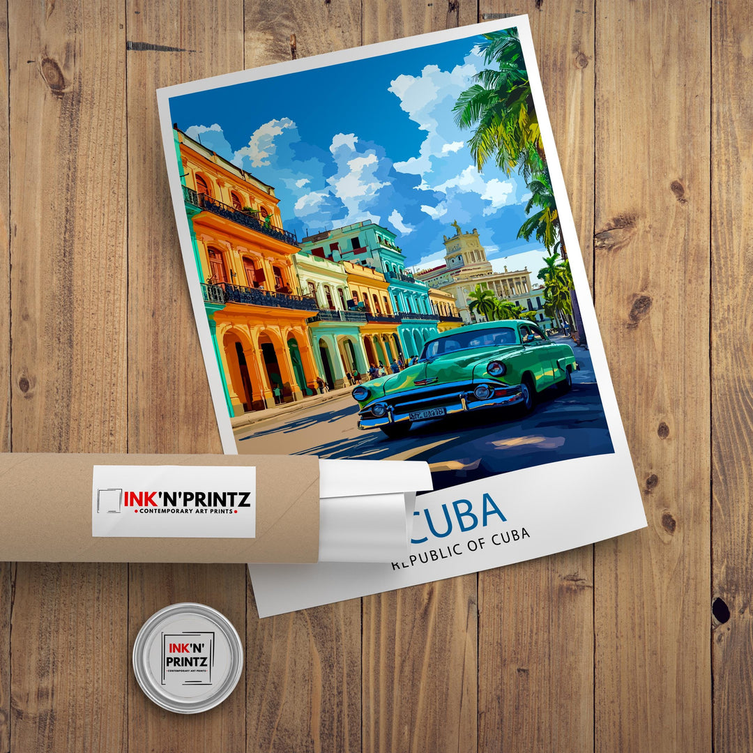 Cuba Travel Print Wall Decor Wall Art Cuban Landscape Wall Hanging Home Décor Cuba Gift Art Lovers Cuban Art Lover Gift Print Art