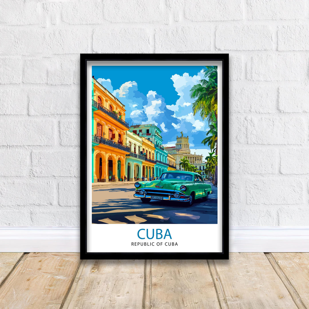 Cuba Travel Print Wall Decor Wall Art Cuban Landscape Wall Hanging Home Décor Cuba Gift Art Lovers Cuban Art Lover Gift Print Art