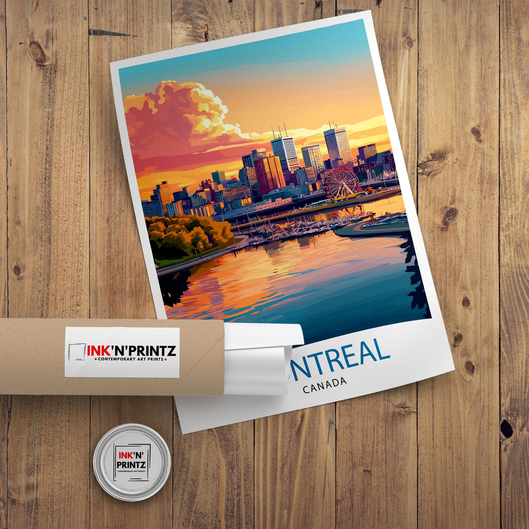 Montreal Canada Travel Print Wall Decor Wall Art Montreal Skyline Wall Hanging Home Décor Montreal Gift Art Lovers Canadian Art Lover Gift