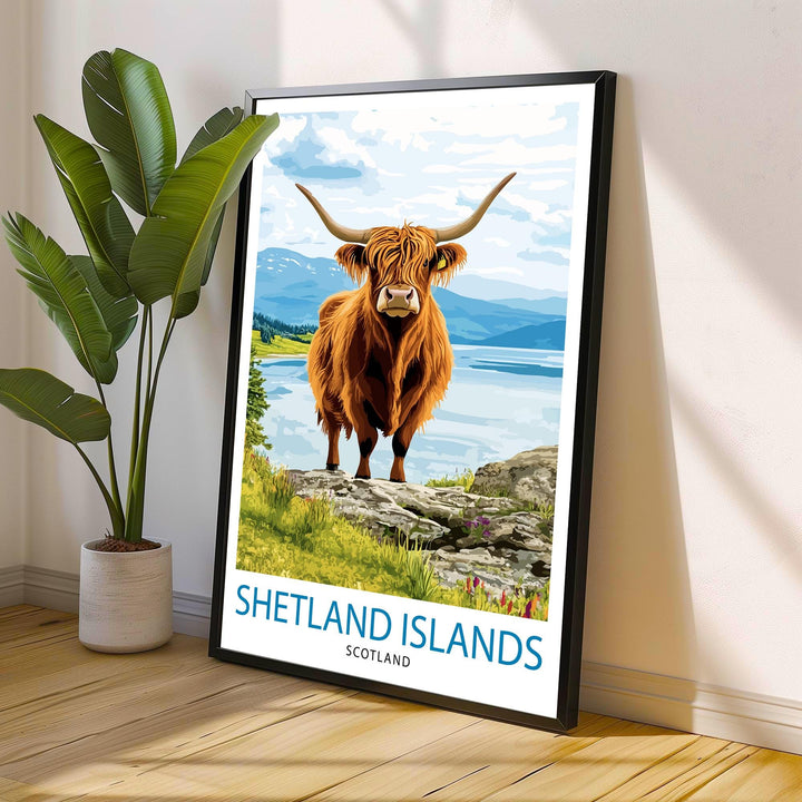 Shetland Islands Travel Poster