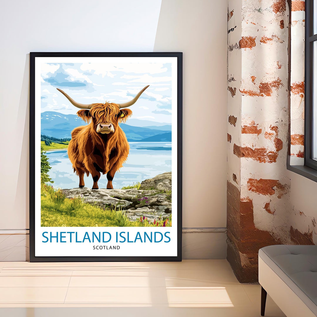 Shetland Islands Travel Poster