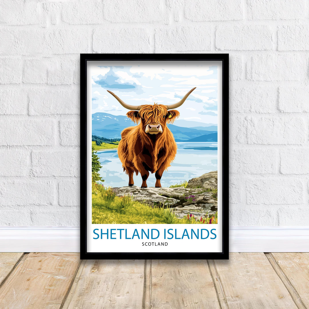 Shetland Islands Travel Print Wall Decor Wall Art Shetland Landscape Wall Hanging Home Décor Scottish Islands Gift Art Lovers Coastal Art