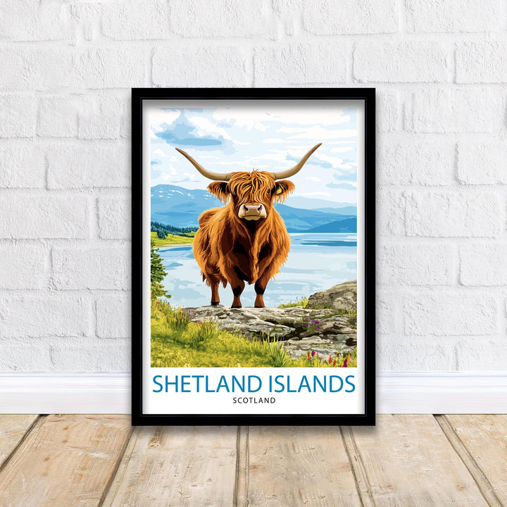 Shetland Islands Travel Poster