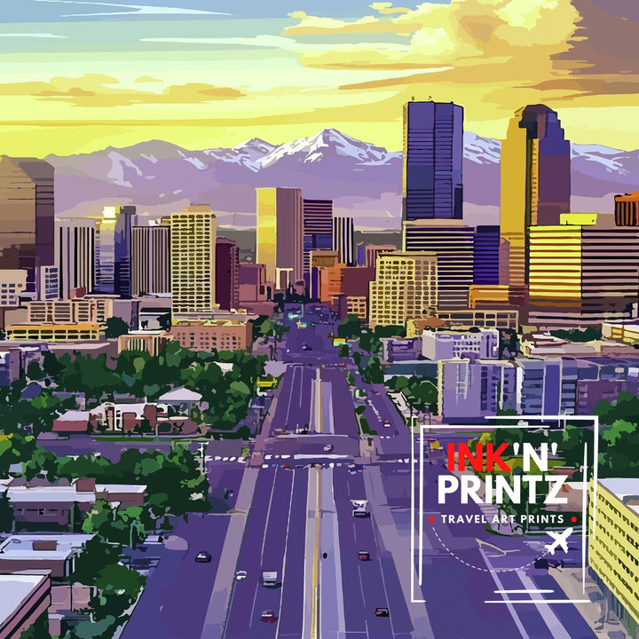 Denver Colorado Travel Poster