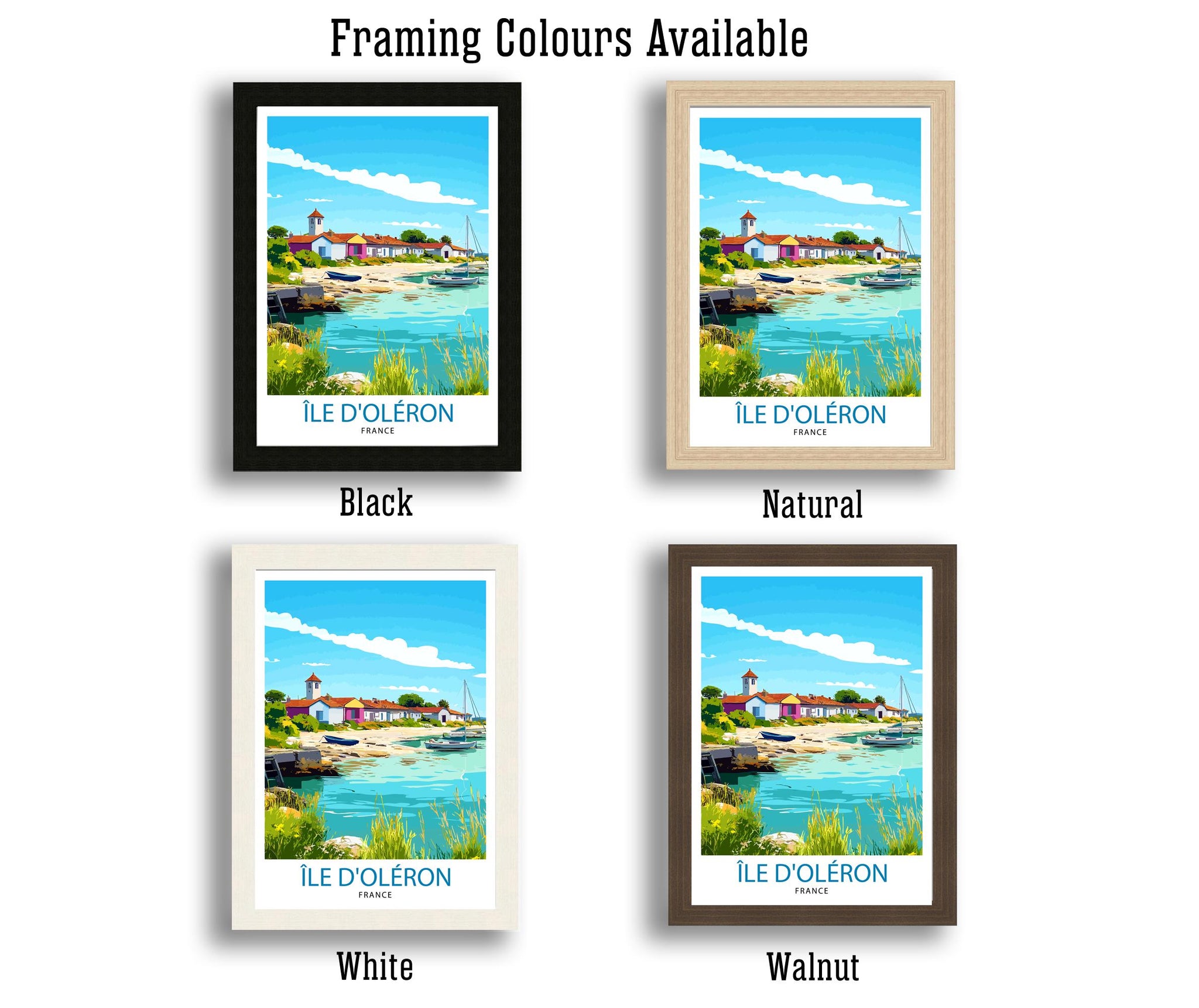 Isle of Oléron France Travel Print Wall Decor Wall Art Oléron Coastal Landscape Wall Hanging Home Décor French Island Gift Art Lovers Beach