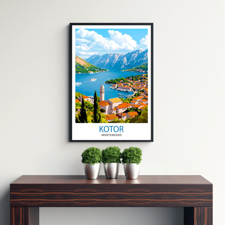 Kotor Montenegro Travel Print Wall Decor Wall Art Kotor Wall Hanging Home Décor Kotor Gift Art Lovers Montenegrin Art Lover Gift Print Art