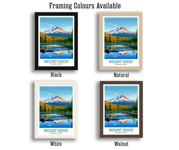 Mount Hood Oregon Travel Print Wall Decor Wall Art Mount Hood Wall Hanging Home Décor Mount Hood Gift Art Lovers American Art Lover Gift