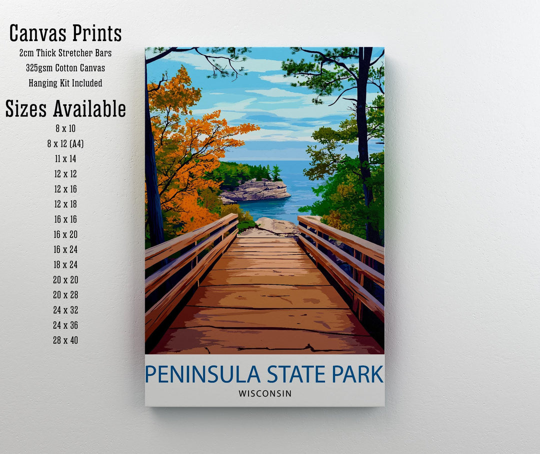 Peninsula State Park Wisconsin Travel Poster