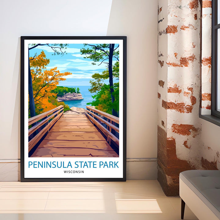 Peninsula State Park Wisconsin Travel Print Wall Decor Wall Art Peninsula State Park Wall Hanging Home Décor Peninsula State Park Gift Art