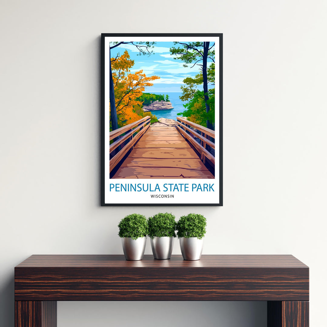 Peninsula State Park Wisconsin Travel Print Wall Decor Wall Art Peninsula State Park Wall Hanging Home Décor Peninsula State Park Gift Art