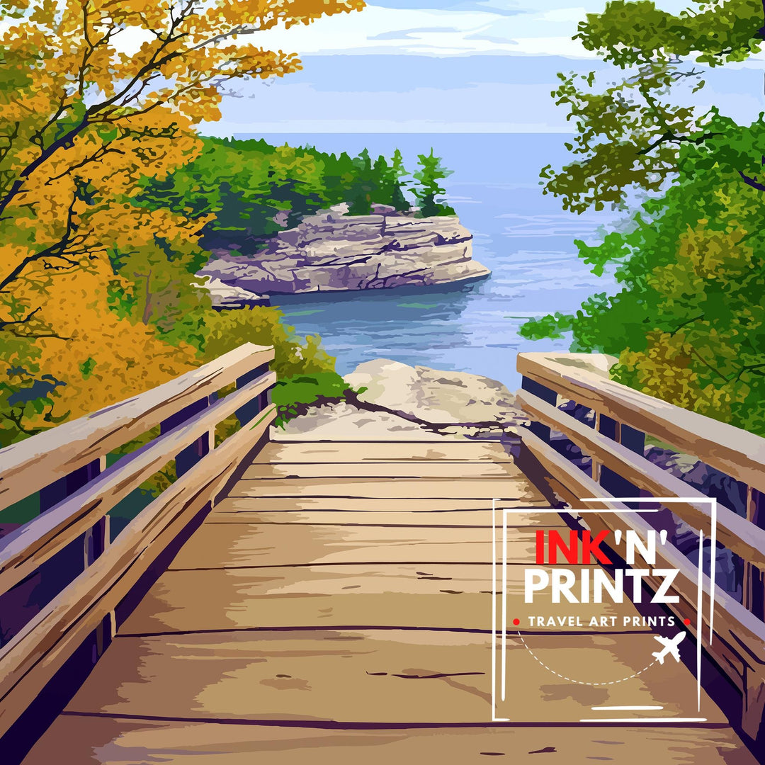 Peninsula State Park Wisconsin Travel Poster