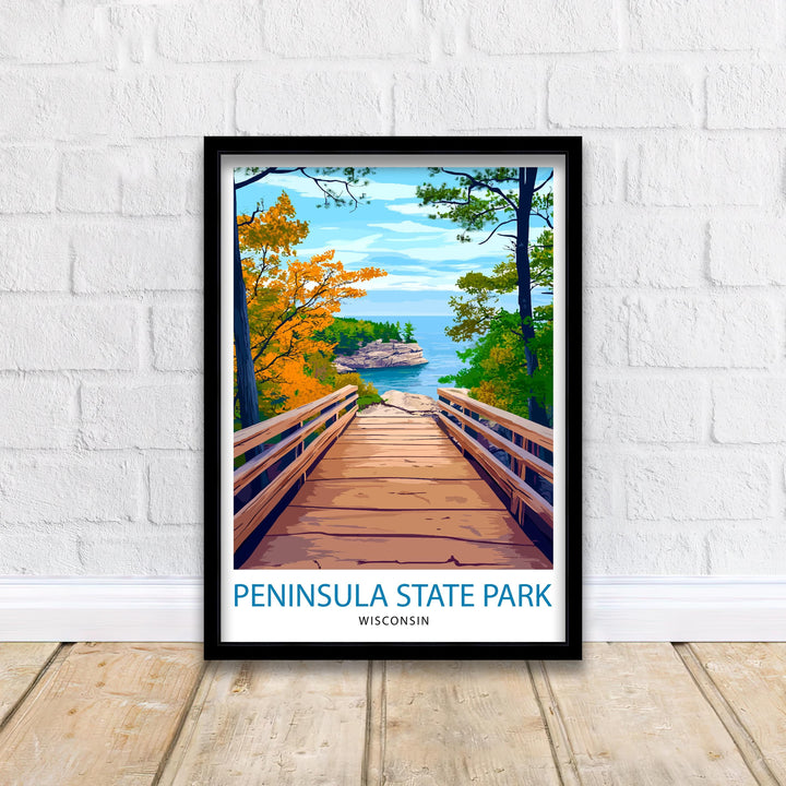 Peninsula State Park Wisconsin Travel Print Wall Decor Wall Art Peninsula State Park Wall Hanging Home Décor Peninsula State Park Gift Art