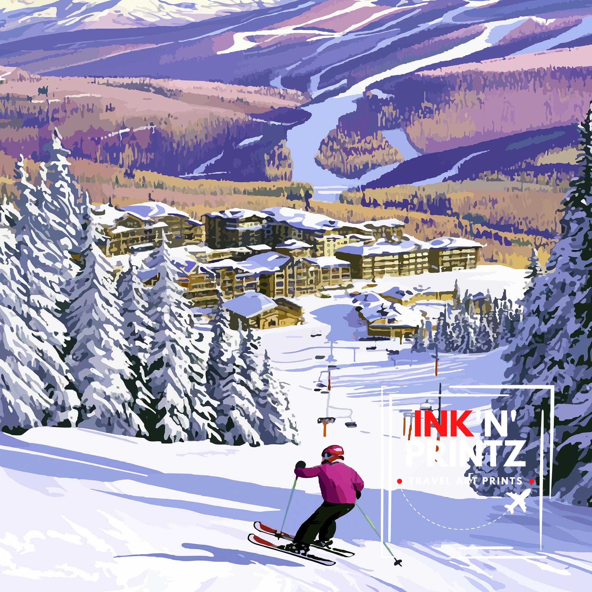 Beaver Creek Ski Resort Colorado Travel Print Wall Decor Wall Art Beaver Creek Wall Hanging Home Décor Beaver Creek Gift Art Lovers Ski Art