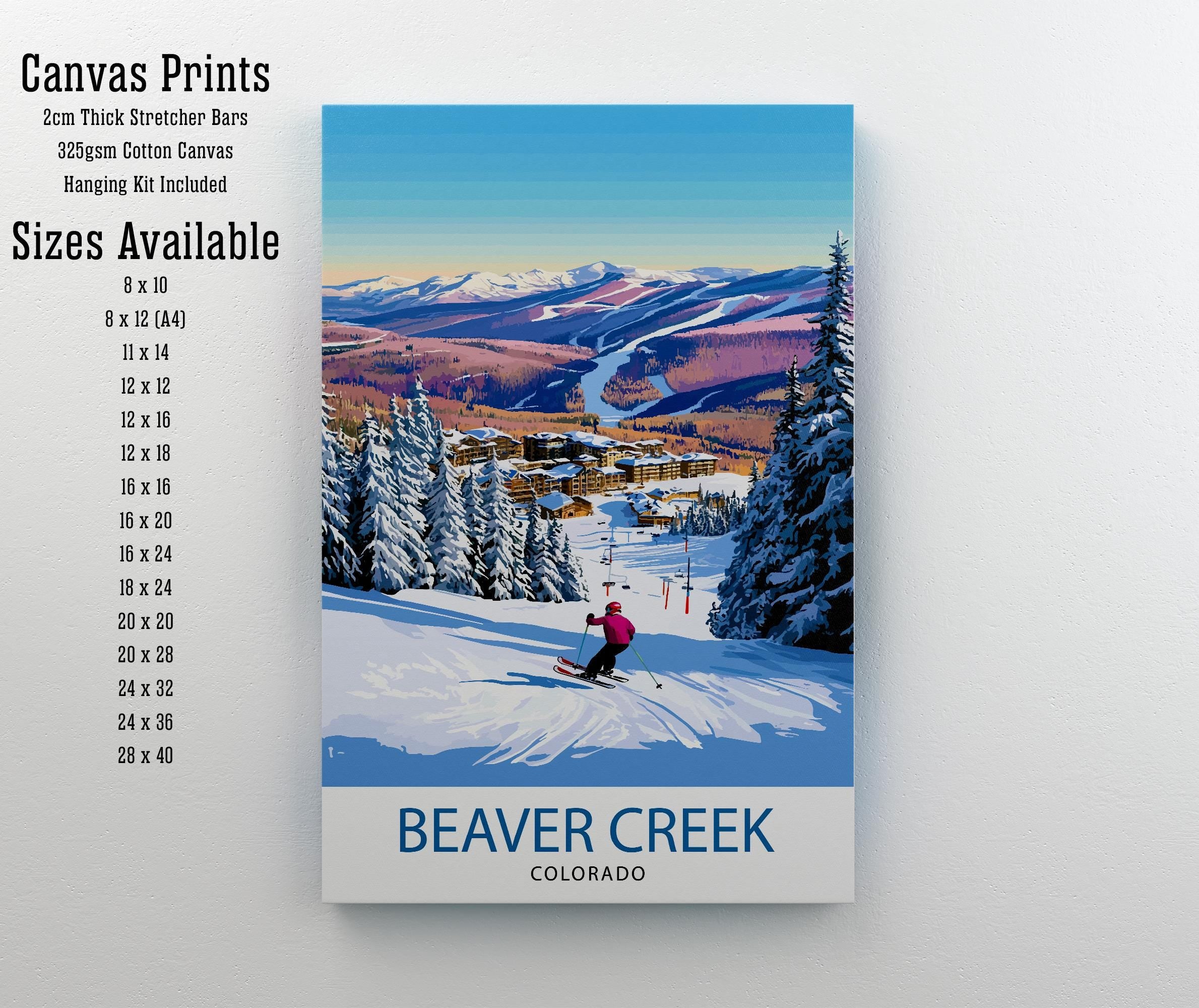 Beaver Creek Ski Resort Colorado Travel Print Wall Decor Wall Art Beaver Creek Wall Hanging Home Décor Beaver Creek Gift Art Lovers Ski Art