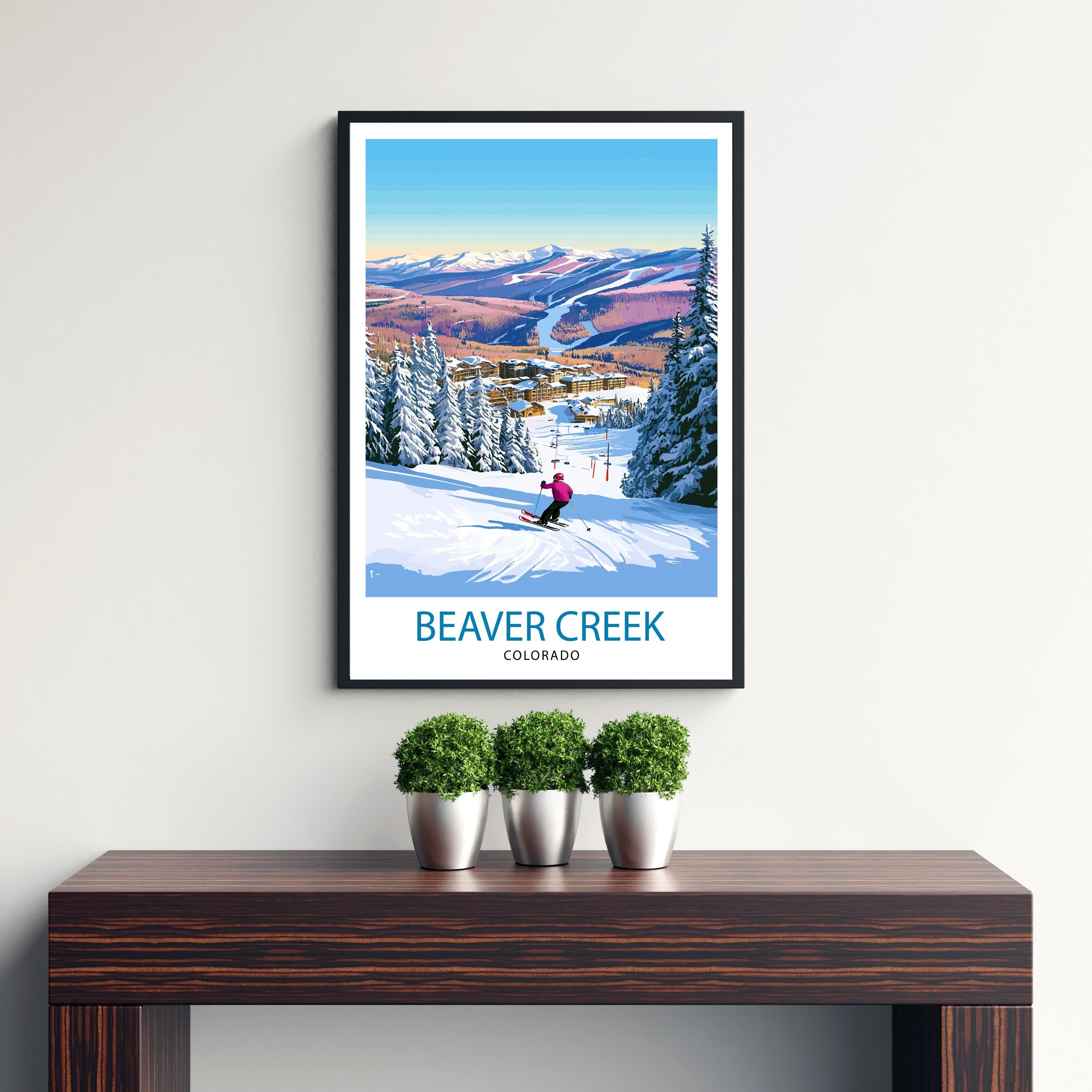 Beaver Creek Ski Resort Colorado Travel Print Wall Decor Wall Art Beaver Creek Wall Hanging Home Décor Beaver Creek Gift Art Lovers Ski Art