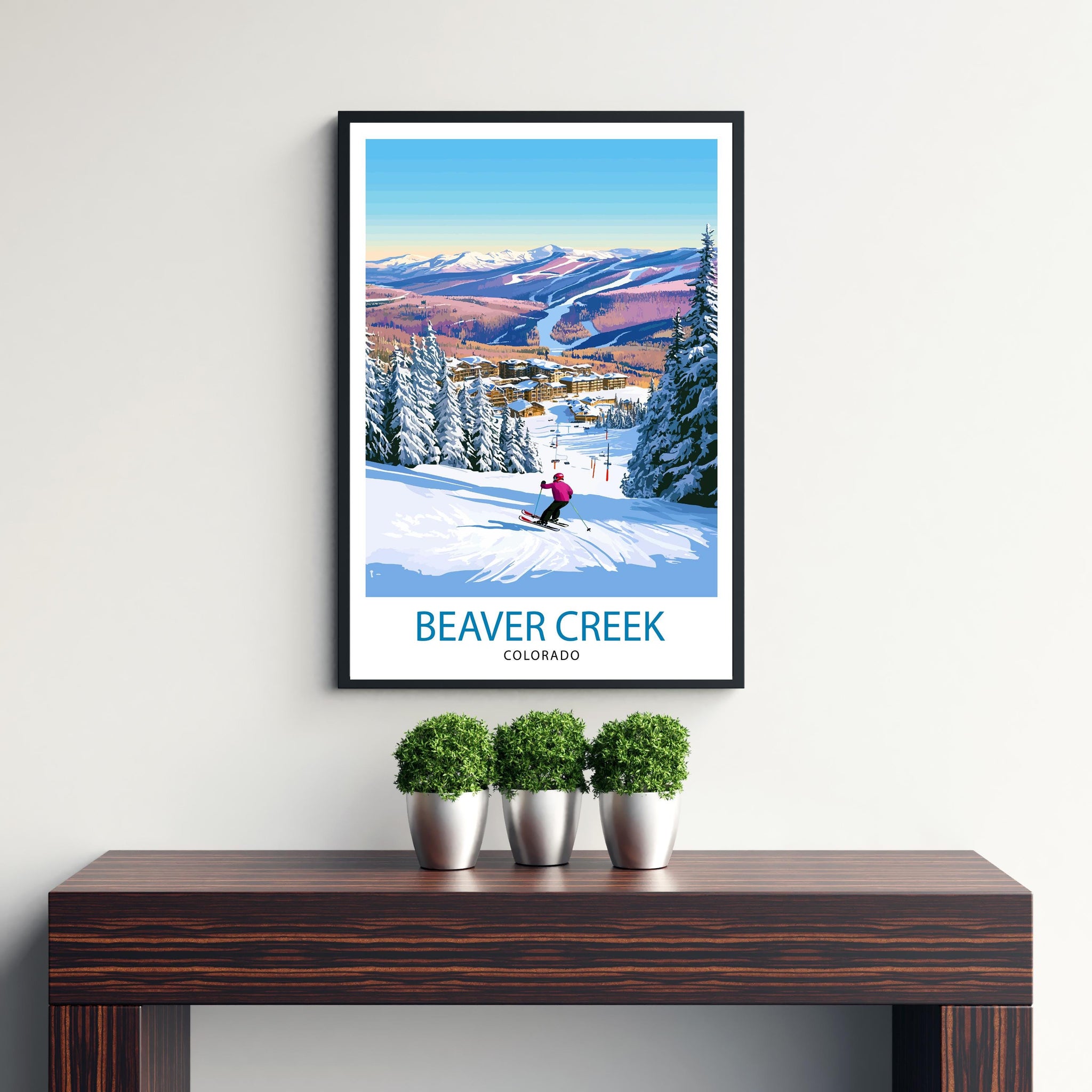 Beaver Creek Ski Resort Colorado Travel Print Wall Decor Wall Art Beaver Creek Wall Hanging Home Décor Beaver Creek Gift Art Lovers Ski Art