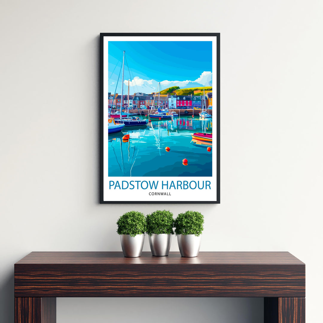 Padstow Harbour Cornwall Travel Print Wall Decor Wall Art Padstow Wall Hanging Home Décor Padstow Gift Art Lovers British Art Lover Gift