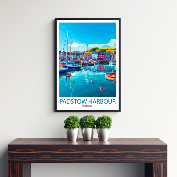 Padstow Harbour Cornwall Travel Poster