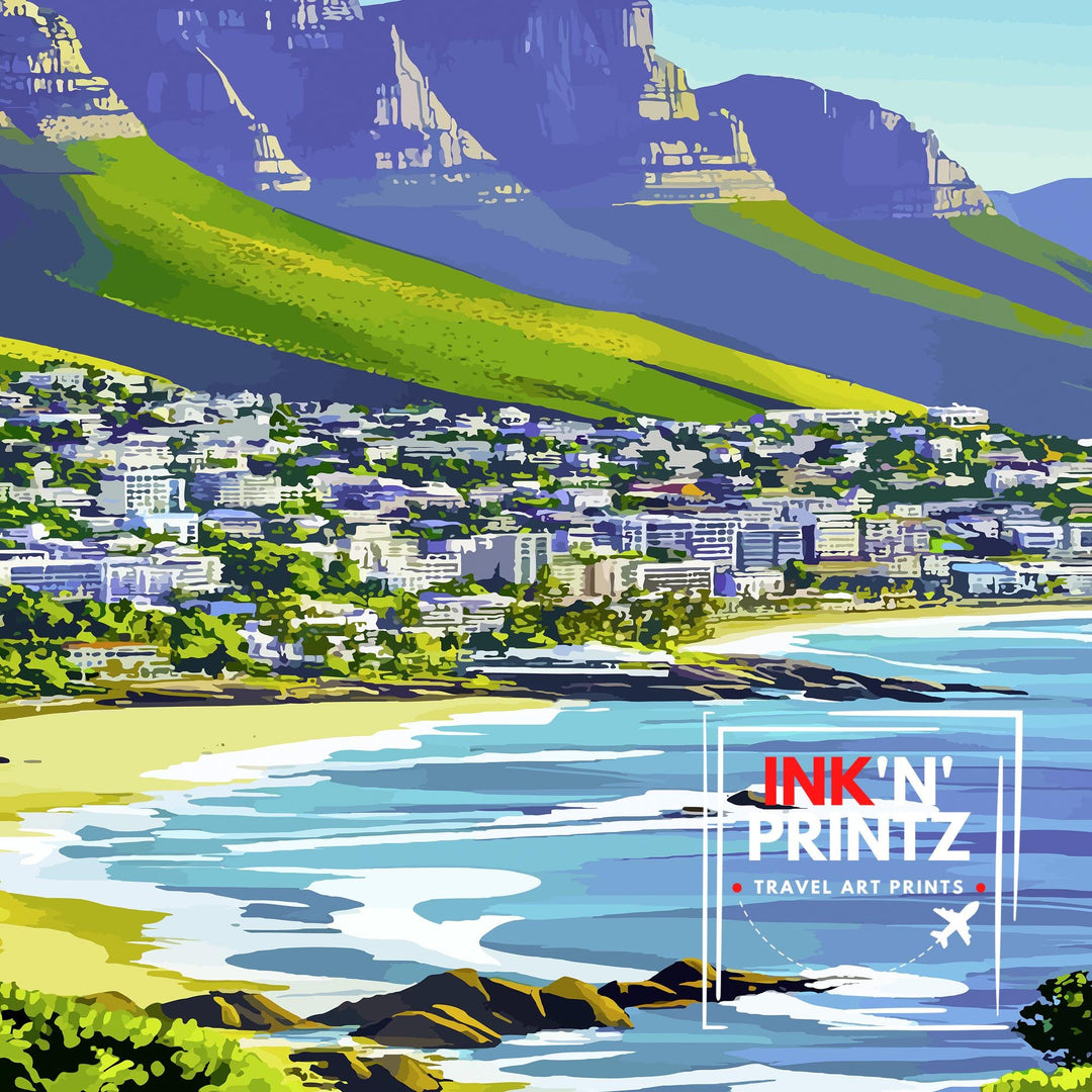 Cape Town South Africa Travel Poster