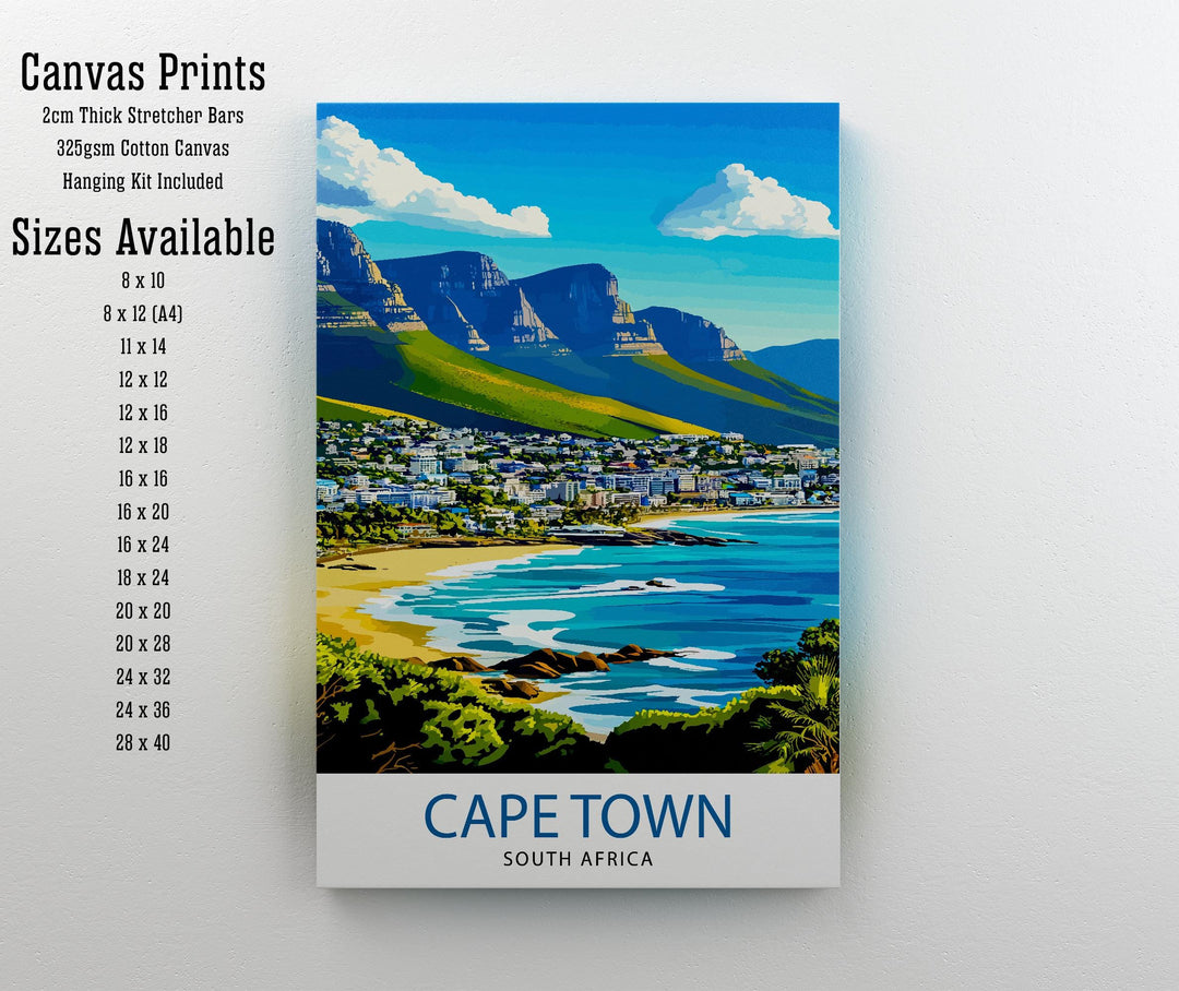 Cape Town South Africa Travel Print Wall Decor Wall Art Cape Town Wall Hanging Home Décor Cape Town Gift Art Lovers African Art Lover Gift